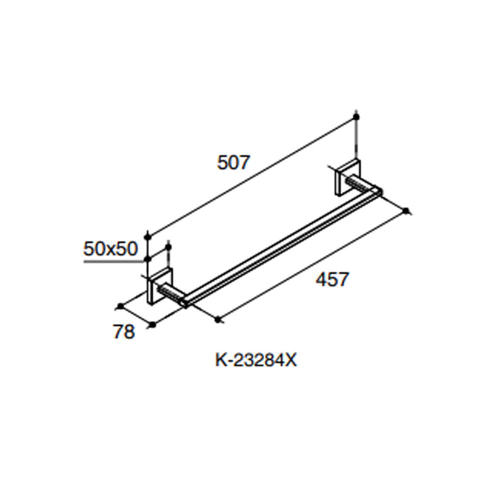 ราวแขวนผ้า KOHLER K-23284X-CP สีโครม