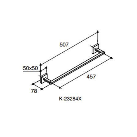 ราวแขวนผ้า KOHLER K-23284X-CP สีโครม_1