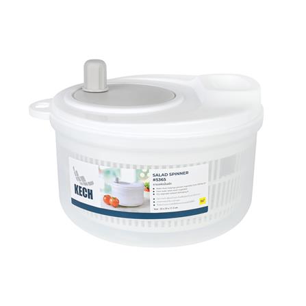 ตะกร้าล้างผักแบบมือหมุน KECH VEGGI สีขาว/เทา_2