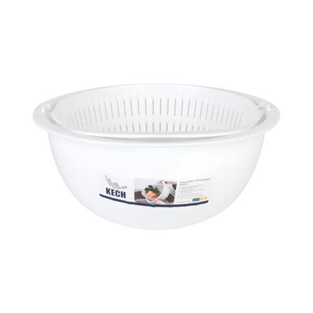 ชุดตะกร้าล้างผัก KECH VEGGI สีขาว/เทา_2