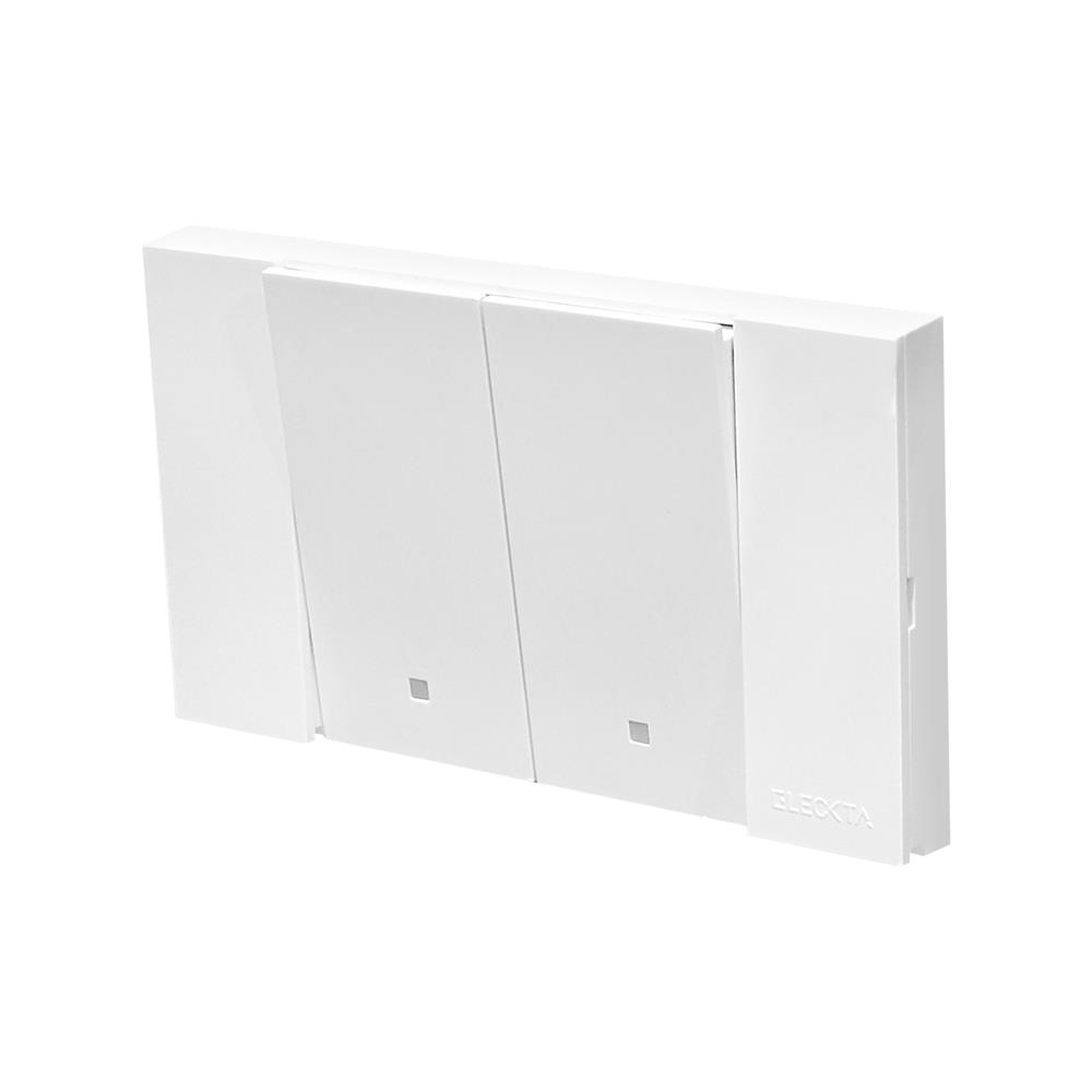 ชุดสวิตช์ 1 ทาง 2 ช่อง ELECKTA VERVE สีขาว