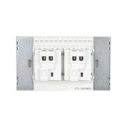 ชุดสวิตช์ 1 ทาง 2 ช่อง ELECKTA VERVE สีขาว_4