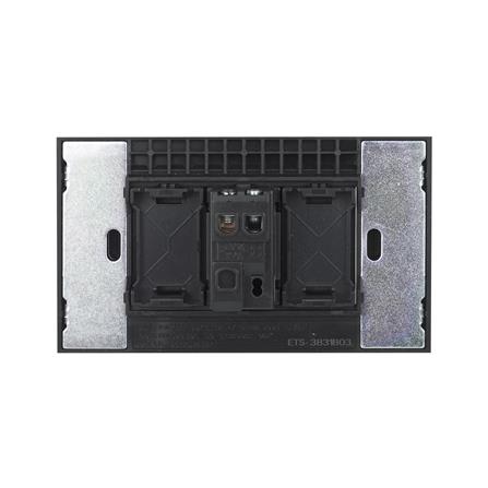 ชุดสวิตช์ 1 ทาง 1 ช่อง ELECKTA VERVE สีดำ_4