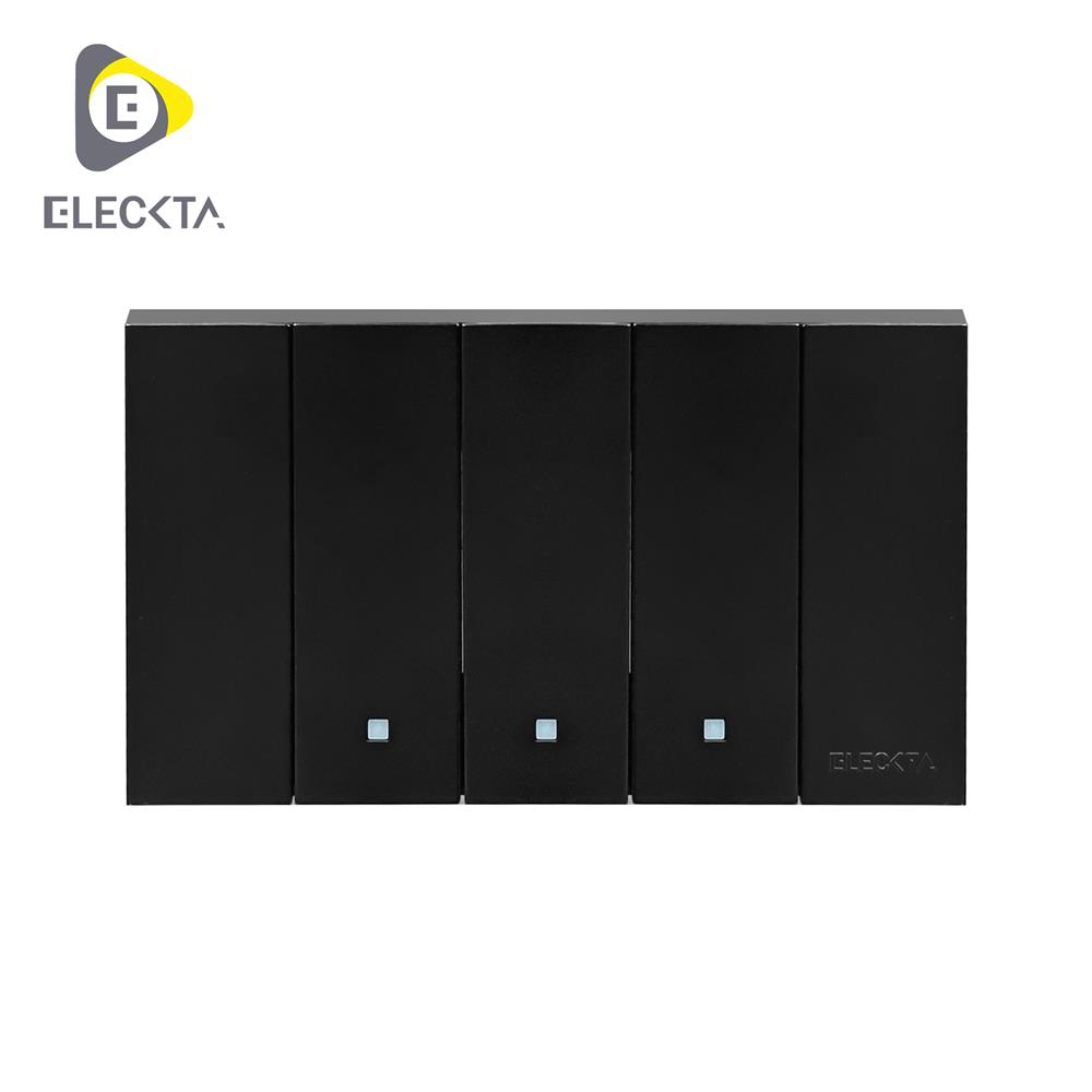 ชุดสวิตช์ 1 ทาง 3 ช่อง ELECKTA VERVE สีดำ_1