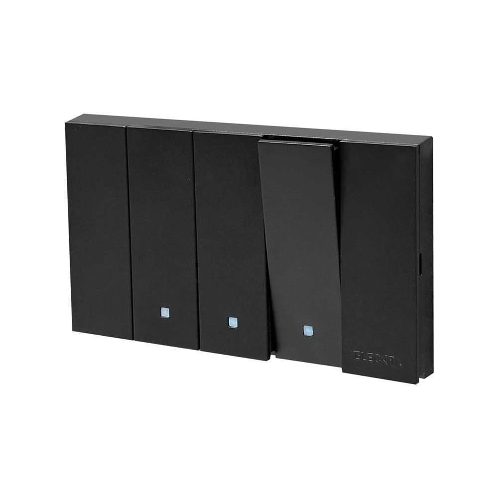 ชุดสวิตช์ 1 ทาง 3 ช่อง ELECKTA VERVE สีดำ