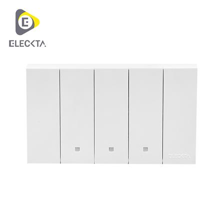 ชุดสวิตช์ 1 ทาง 3 ช่อง ELECKTA VERVE สีขาว