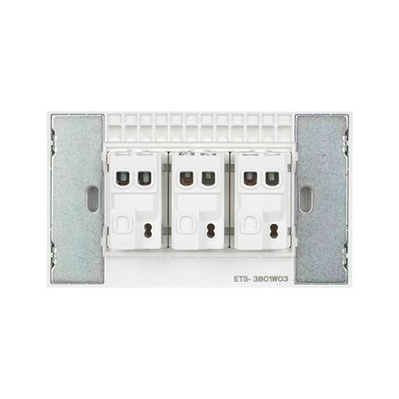 ชุดสวิตช์ 1 ทาง 3 ช่อง ELECKTA VERVE สีขาว_4