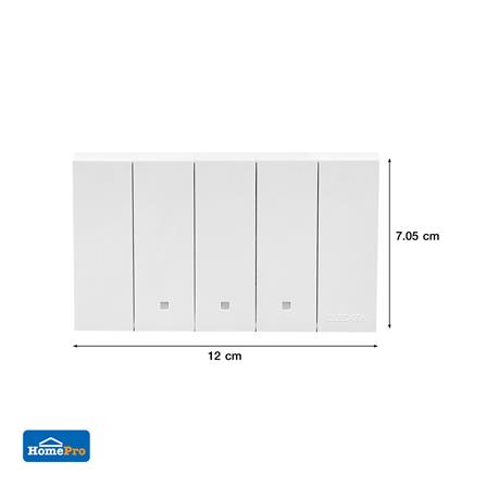 ชุดสวิตช์ 1 ทาง 3 ช่อง ELECKTA VERVE สีขาว_6