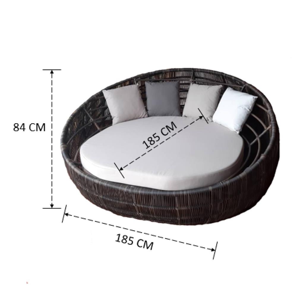 เตียงพักผ่อน IVY MARINA DARK DB027 สีน้ำตาลเข้ม