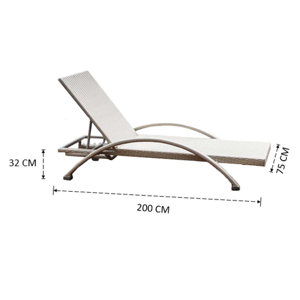 เตียงริมสระ IVY SUNNY SUNBED SB011 สีขาว