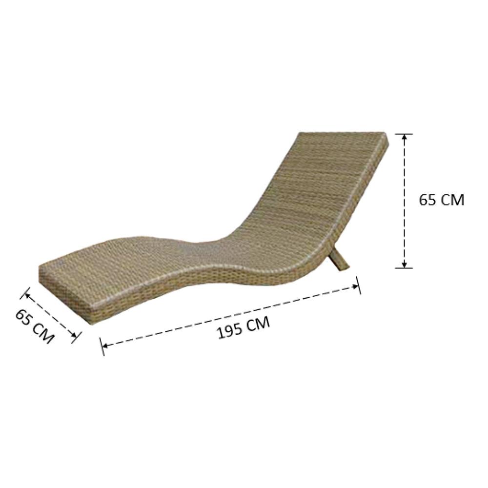 เตียงริมสระ IVY SURF SUNBED SB009 สีน้ำตาล