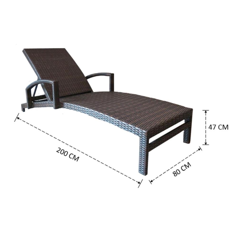 เตียงริมสระ IVY KENT SUNBED SB025 สีน้ำตาล