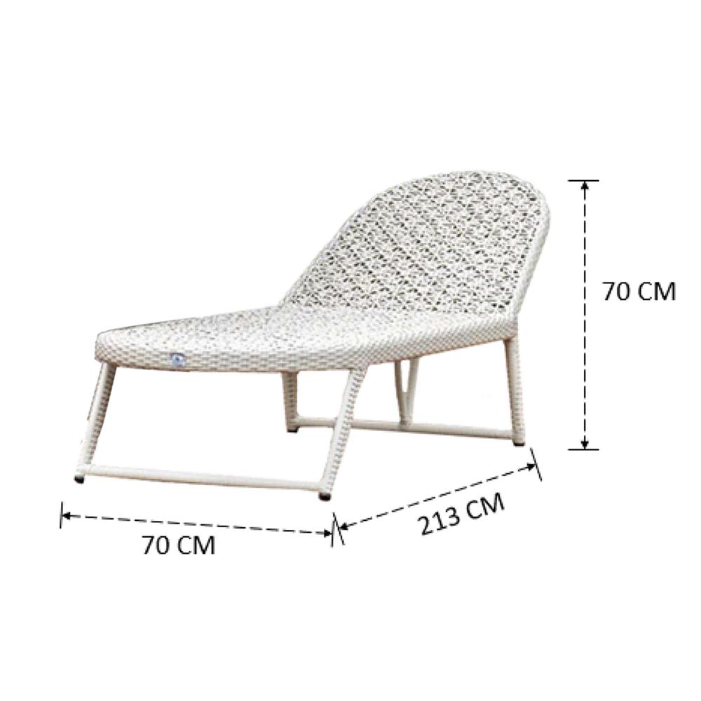 เตียงริมสระ IVY FLOWER SUNBED SB013 สีขาว