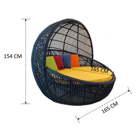 เตียงพักผ่อน IVY PACMAN DARK DB037 สีน้ำตาลเข้ม_2