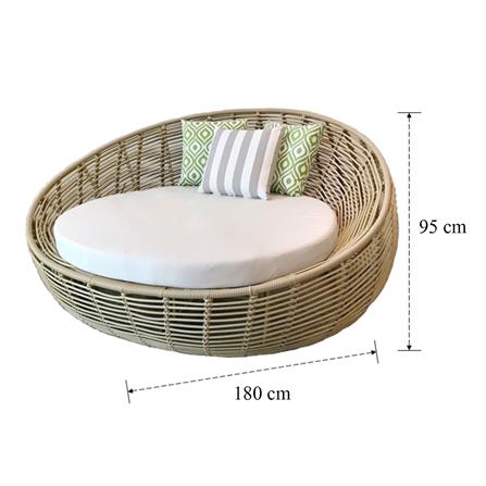 เตียงพักผ่อน IVY ANDAMAN DB036 สีน้ำตาลอ่อน_2