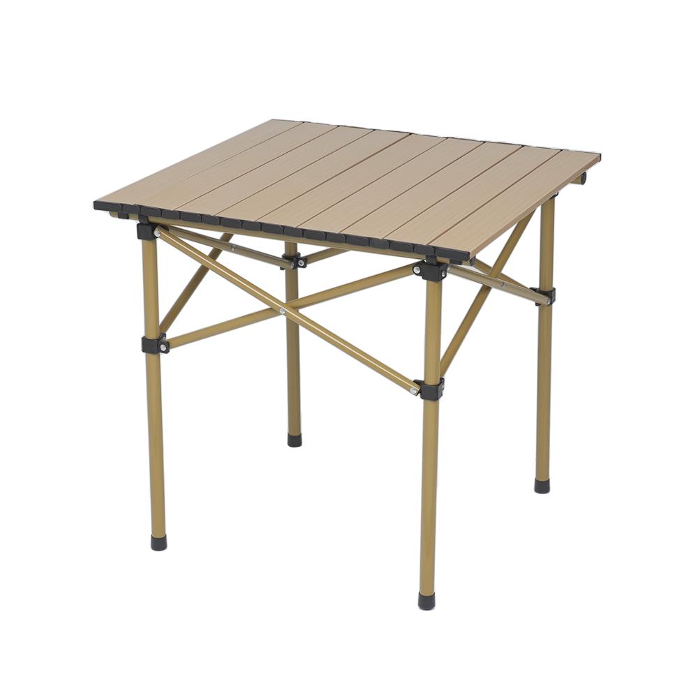 โต๊ะพับเหล็กตั้งแคมป์ SPRING LIGHT WOOD 50 ซม. สีน้ำตาลอ่อน