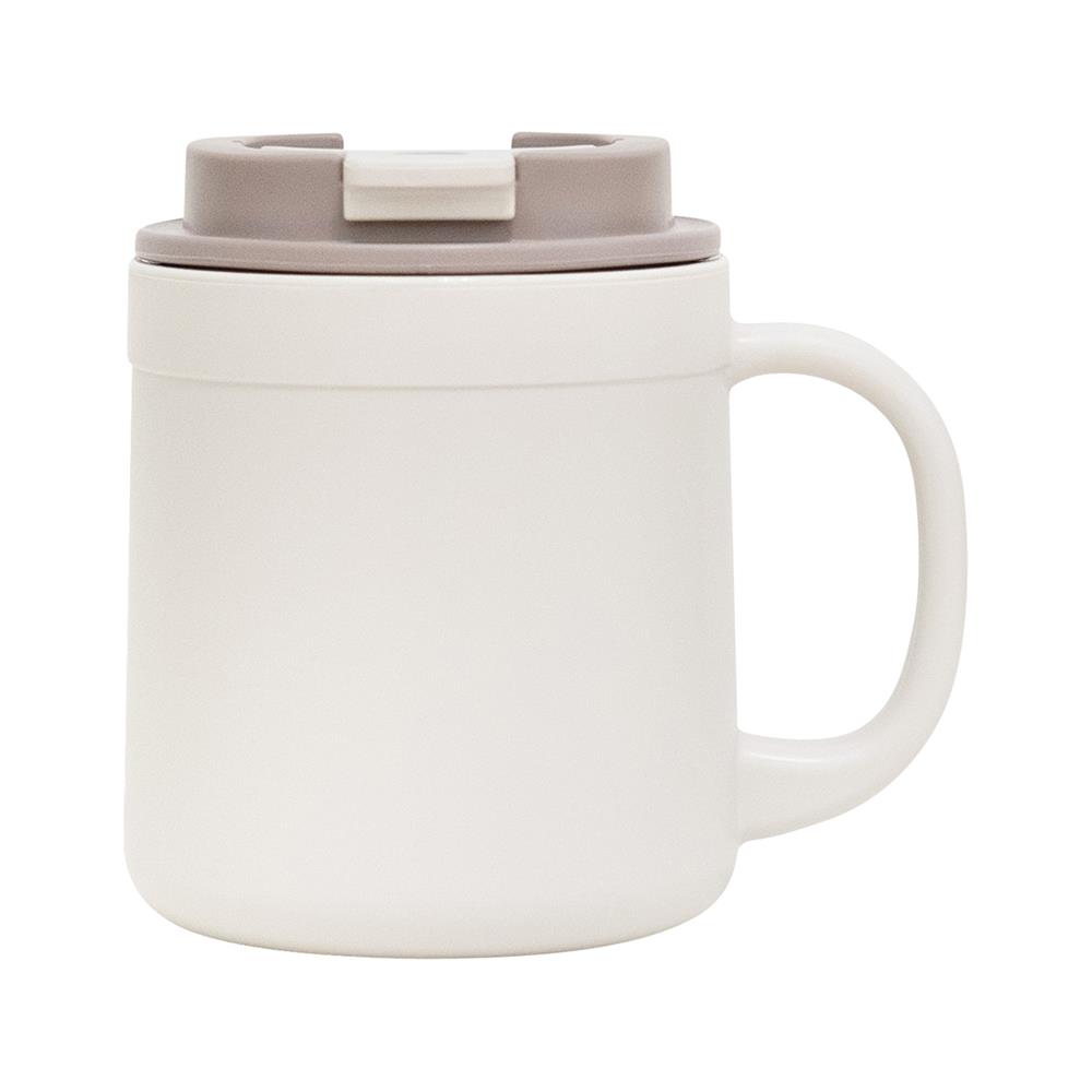 แก้วน้ำมีฝา 0.44 ลิตร DOUBLE LOCK TABLE MUG NO.1805 สีเบจ