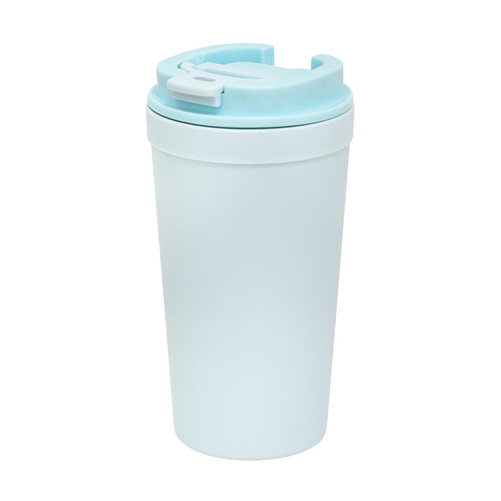 แก้วน้ำมีฝา 0.6 ลิตร DOUBLE LOCK FLIP&SIP NO.1802 สีฟ้า