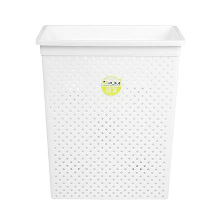 ตะกร้าผ้าเหลี่ยมสูง PLIM 14889 สีขาว_2