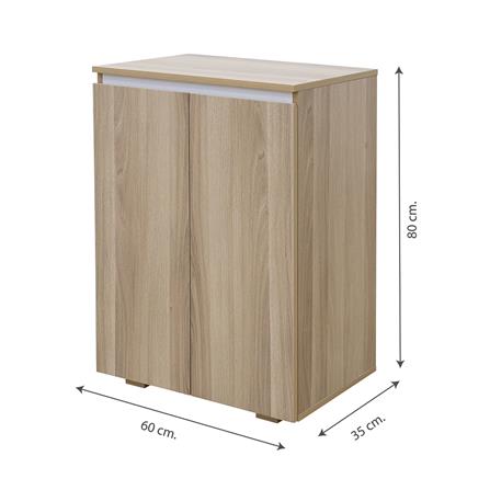 ตู้รองเท้า FURDINI AUSTIN 60 ซม. สีไวท์โอ๊ค/ขาว_9