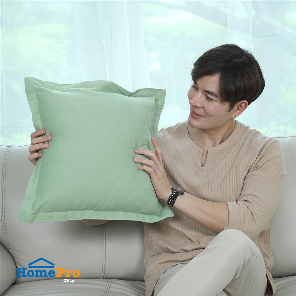 หมอนอิง HOME LIVING STYLE ORGANII 18X18 นิ้ว สีเขียว