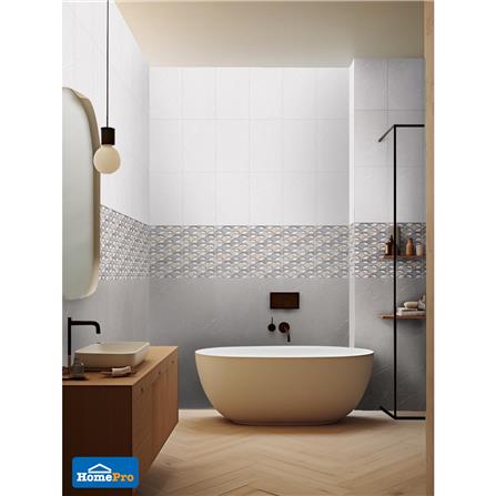 กระเบื้องผนัง 25x40 ซม. TARA เลสเตอร์ เกรย์ 1 ตร.ม._2