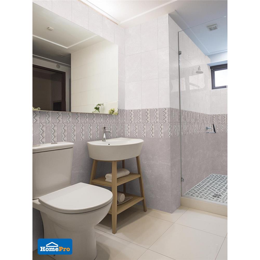 กระเบื้องผนัง 25x40 ซม. TARA พอลลีน กลาง เกรย์ 1 ตร.ม.