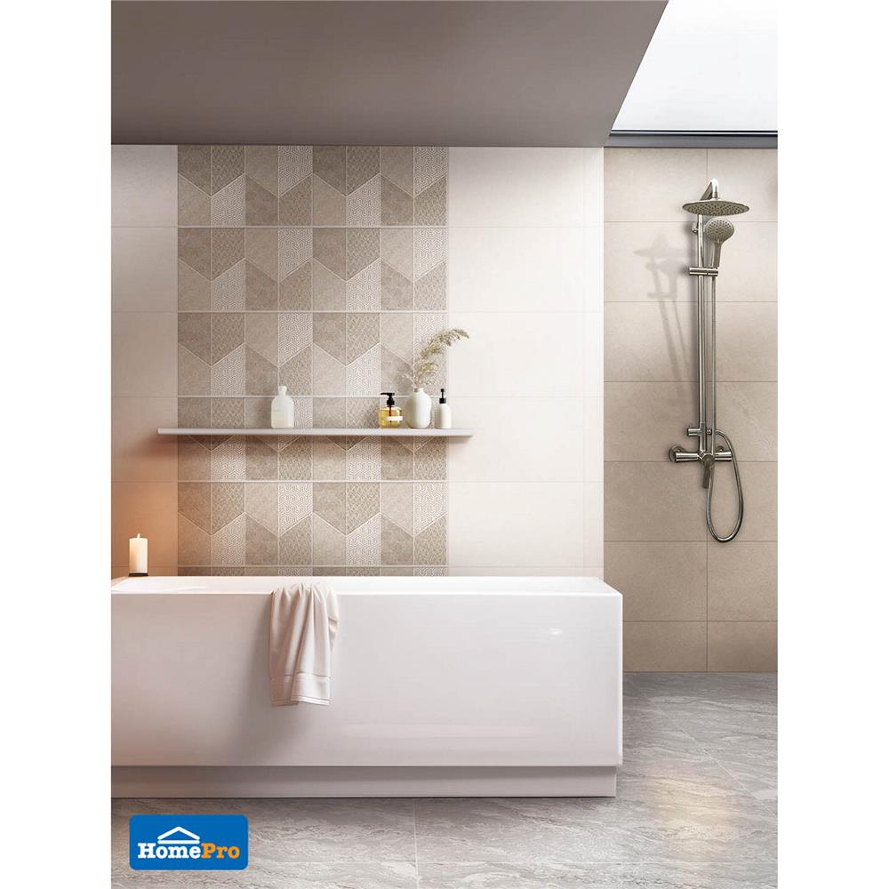 กระเบื้องผนัง 25x40 ซม. TARA แอนตัน เบจ 1 ตร.ม.