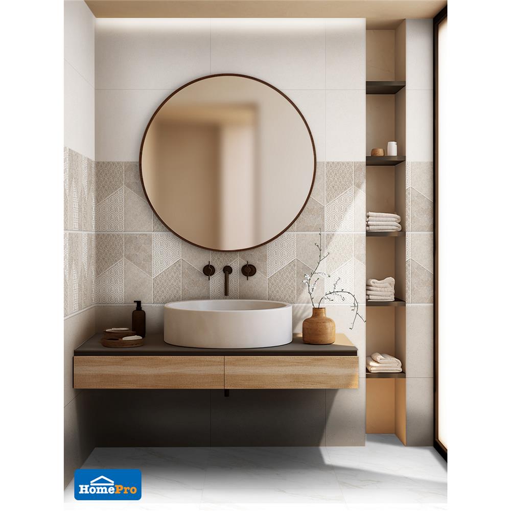 กระเบื้องผนัง 25x40 ซม. TARA แอนตัน เบจ 1 ตร.ม.