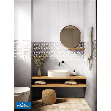 กระเบื้องผนัง 25x40 ซม. TARA เลสเตอร์ ไลท์เกรย์ 1 ตร.ม._3