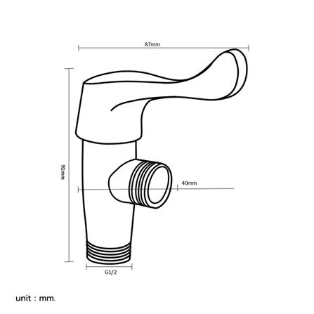 วาล์วฝักบัว 1 ทาง RASLAND RA C311-C599_1