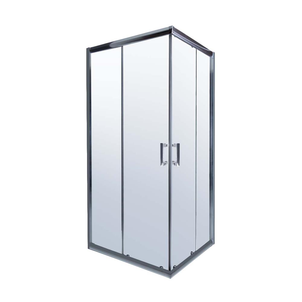 ฉากกั้นอาบน้ำ I-SPA I-SQU004GCR 100x100x190 ซม. สีโครม