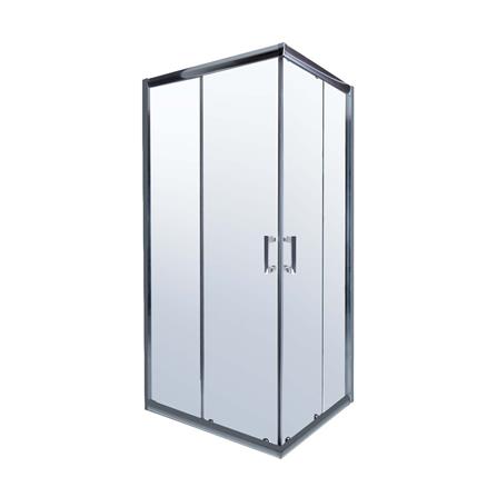 ฉากกั้นอาบน้ำ I-SPA I-SQU004GCR 100x100x190 ซม. สีโครม