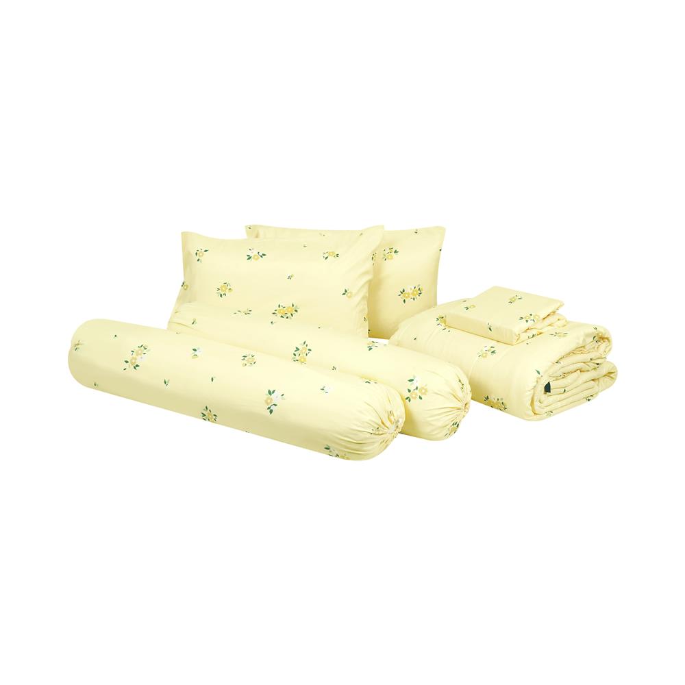 ชุดผ้าปูที่นอน 5 ฟุต 6 ชิ้น ME LIVING MARIGOLD สีเหลือง
