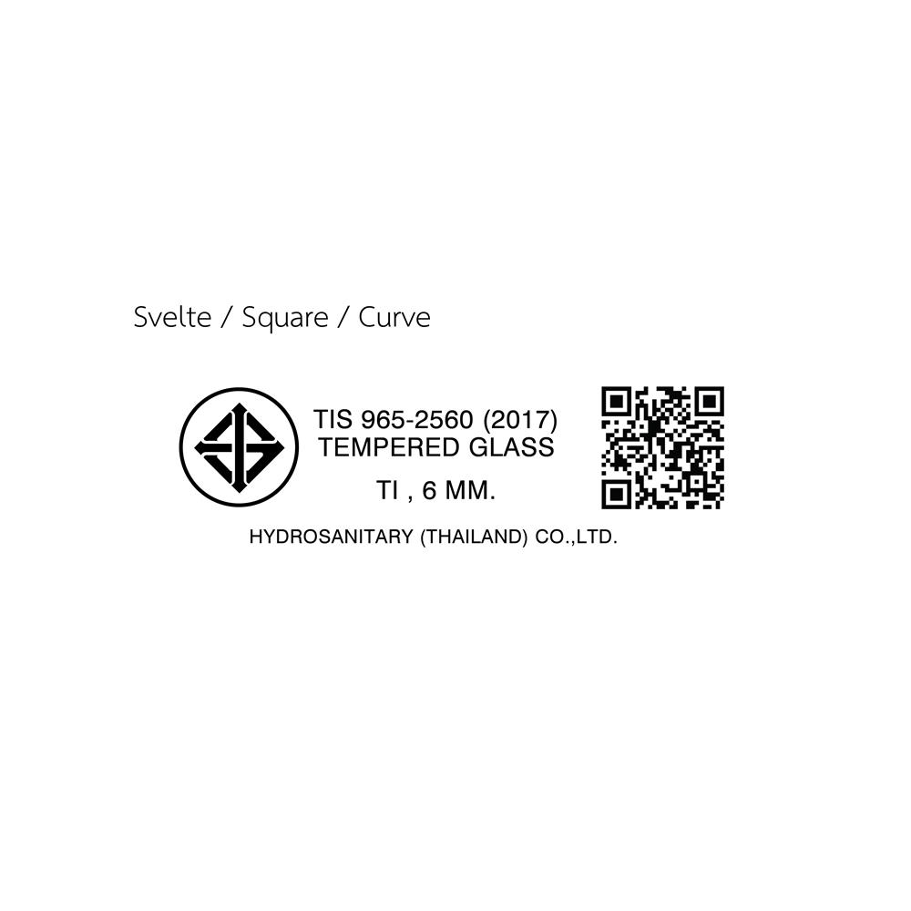 ฉากกั้นอาบน้ำ I-SPA I-SQU003GCR 90x90x190 ซม. สีโครม