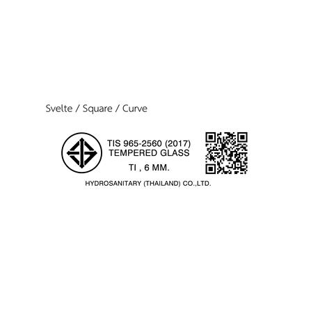 ฉากกั้นอาบน้ำ I-SPA I-SQU003GCR 90x90x190 ซม. สีโครม_3