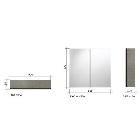 ตู้กระจกเคาน์เตอร์ COTTO V4202 สีเทา_3