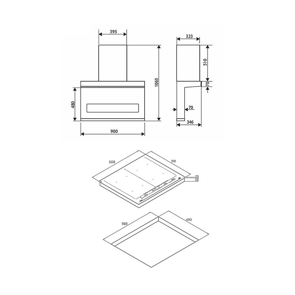 เตาฝัง+เครื่องดูดควัน TEKA IZF 68700+DSW 995G