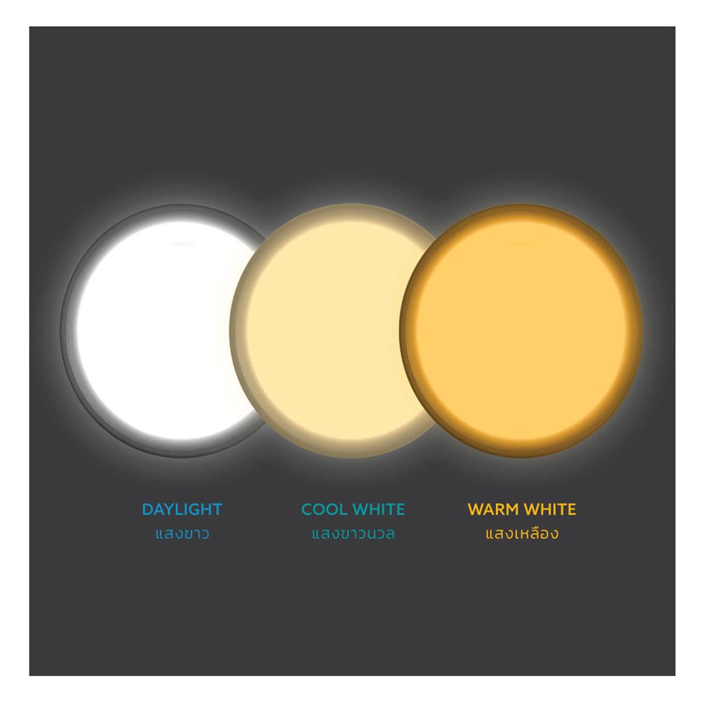 ดาวน์ไลท์ LED LAMPTAN BRIGHT SELECT 8.7 นิ้ว 20 วัตต์ DAYLIGHT/COOL WHITE/WARM WHITE สีดำ