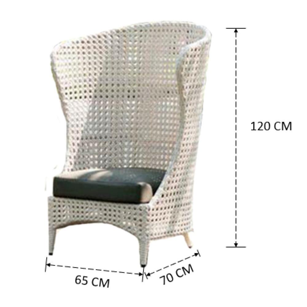 เก้าอี้พักผ่อน IVY LV027 ANGELINA สีขาว