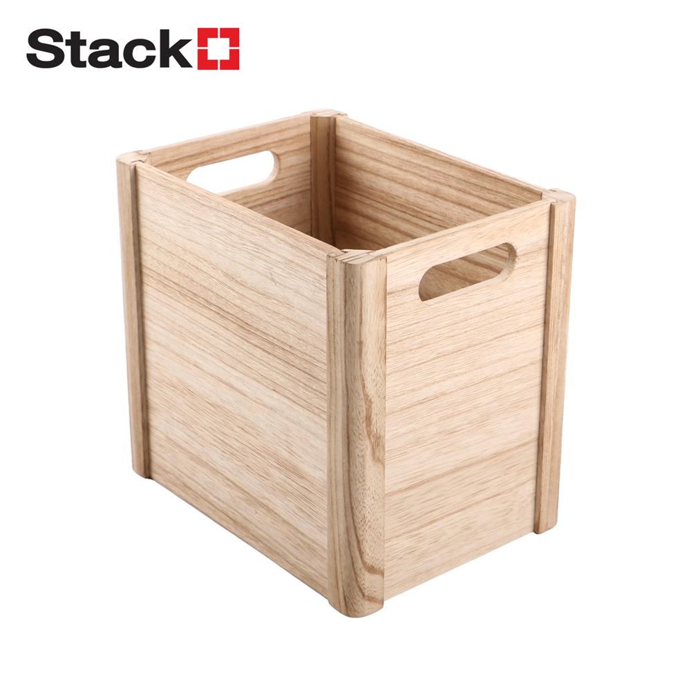 กล่องลังไม้ STACKO DIY M 19x26x24 ซม. สีน้ำตาล