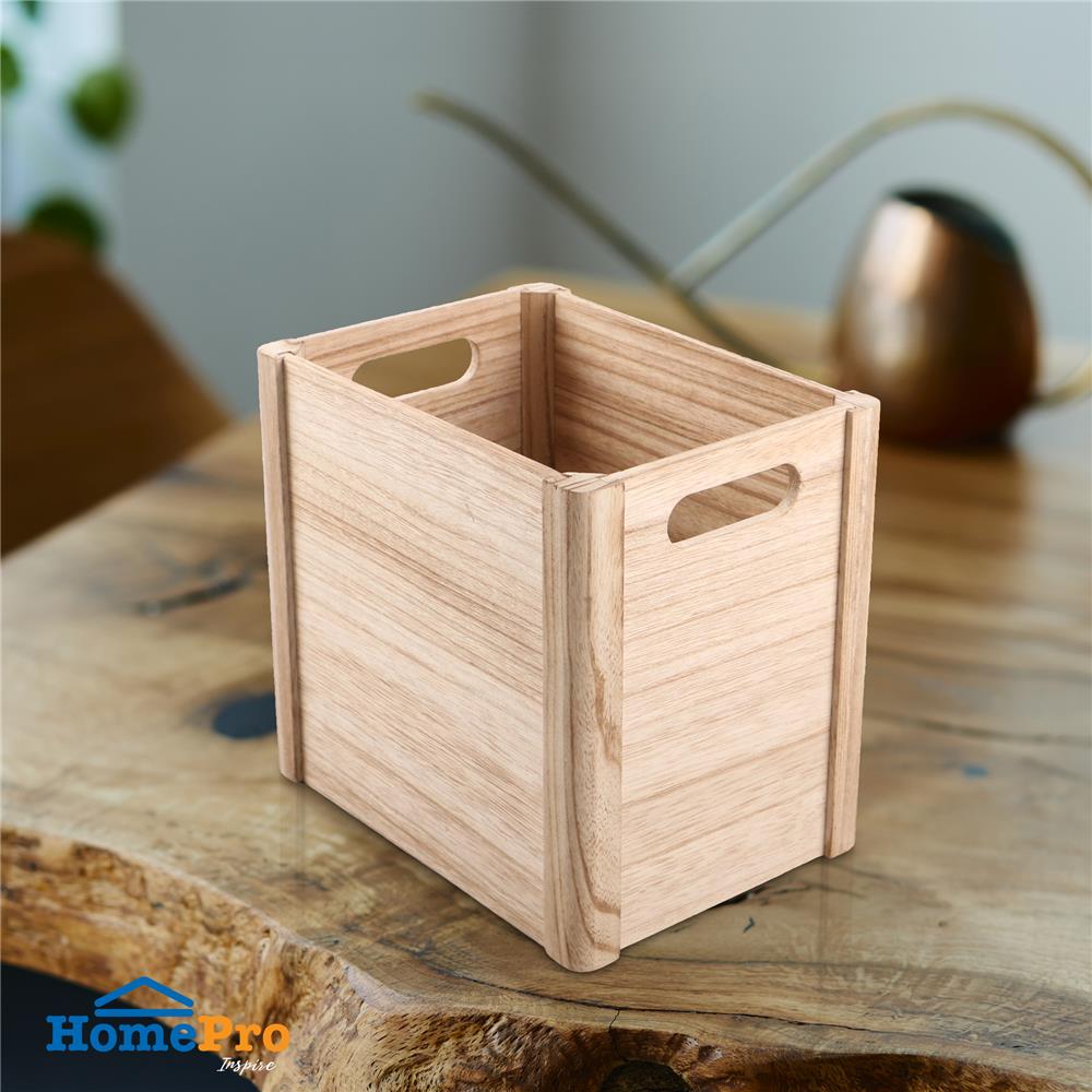 กล่องลังไม้ STACKO DIY M 19x26x24 ซม. สีน้ำตาล