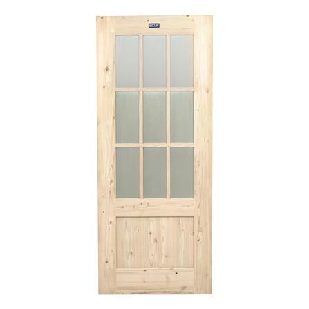 ประตูไม้เฮมล็อกเฟอร์ AZLE ZEN 80X200 ซม. สีธรรมชาติ ไม่เจาะลูกบิด