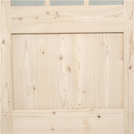 ประตูไม้เฮมล็อกเฟอร์ AZLE ZEN 80X200 ซม. สีธรรมชาติ ไม่เจาะลูกบิด_3