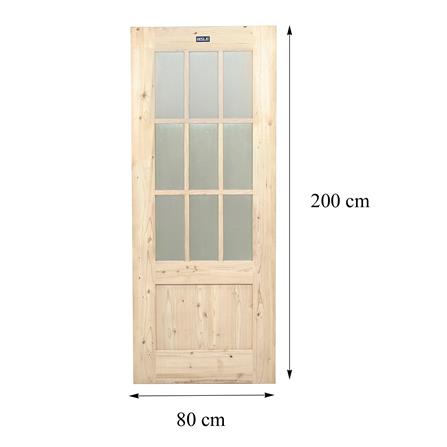 ประตูไม้เฮมล็อกเฟอร์ AZLE ZEN 80X200 ซม. สีธรรมชาติ ไม่เจาะลูกบิด_6