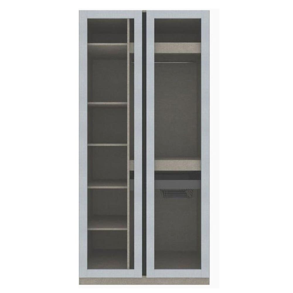 ตู้เสื้อผ้า 2 บานเปิด KONCEPT&nbsp;BLOX 19216696 100 ซม. สีขาว