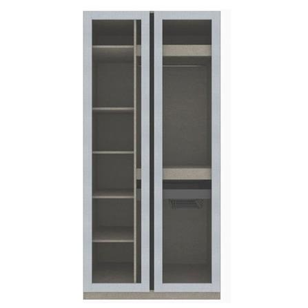 ตู้เสื้อผ้า 2 บานเปิด KONCEPT BLOX 19216696 100 ซม. สีขาว_0