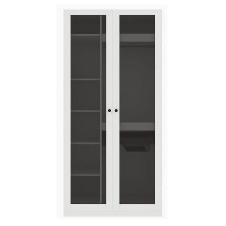 ตู้เสื้อผ้า 2 บานเปิด KONCEPT BLOX 19216703 100 ซม. สีขาว_0