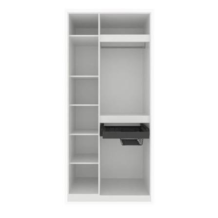 ตู้เสื้อผ้า 2 บานเปิด KONCEPT BLOX 19216703 100 ซม. สีขาว_1