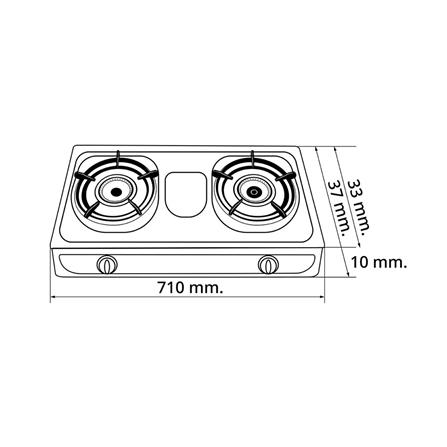 เตาแก๊สตั้งโต๊ะ 2 หัวแก๊ส AXIA QUARTZ_4